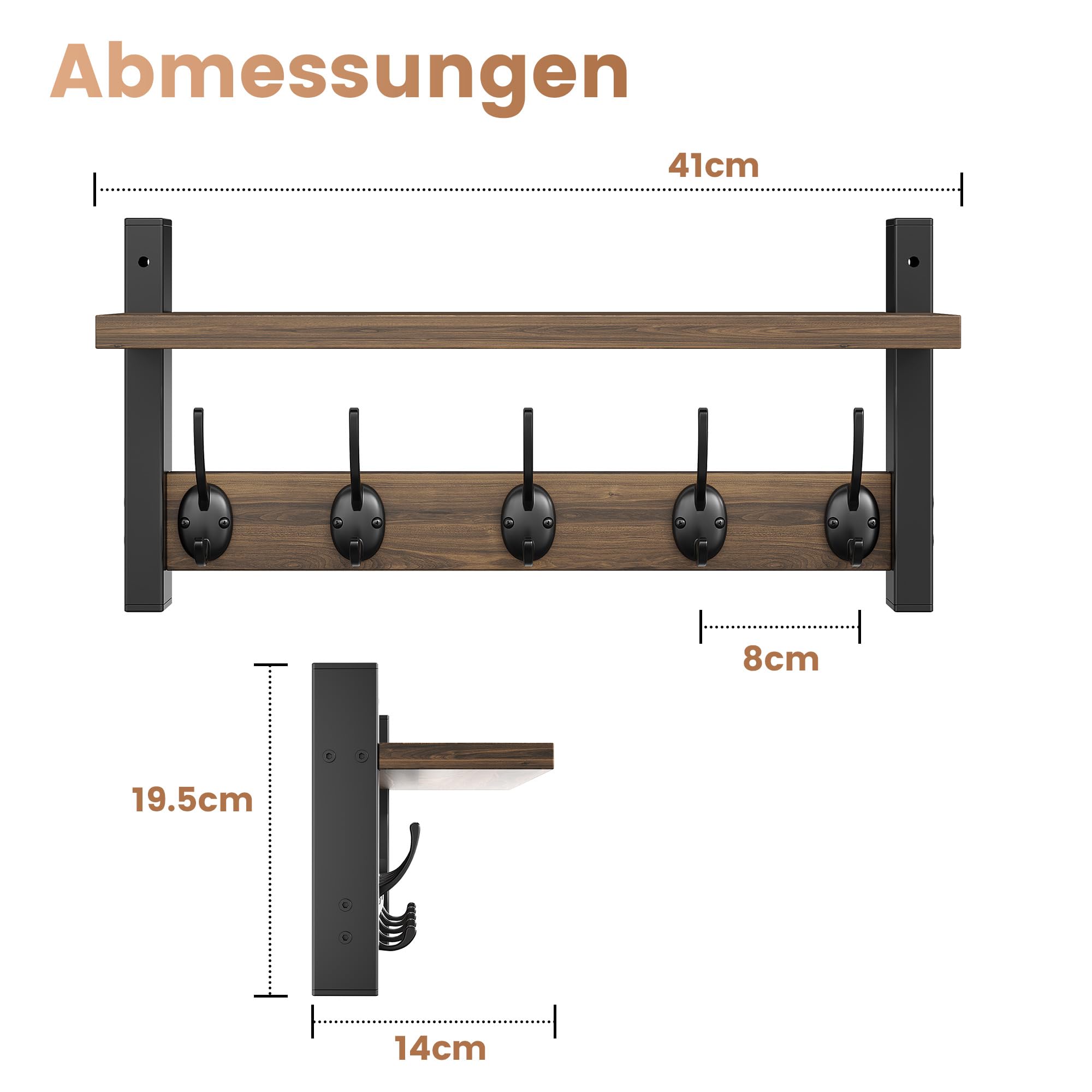 vitviti-wall-coat-rack-wandgarderobe-40cm-5-haken-holz image 4