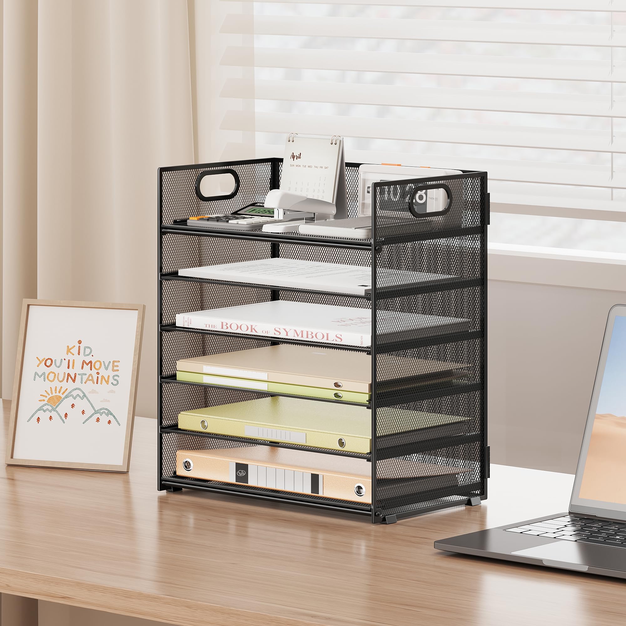 vitviti-desk-organizer-6-ebenen-schwarz-briefablage-a4 image 7