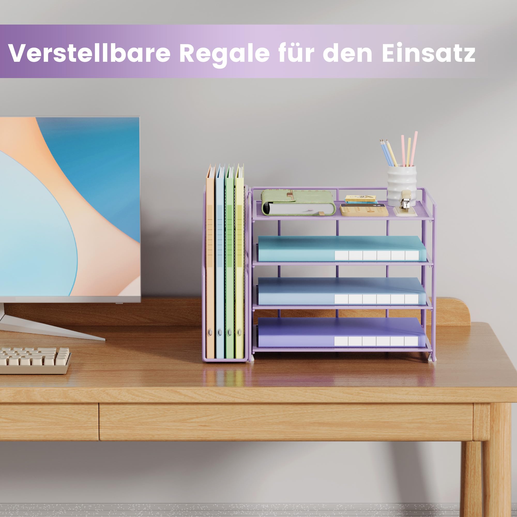 vitviti-desk-organizer-briefablage-4-ebenen-violett-metall image 5