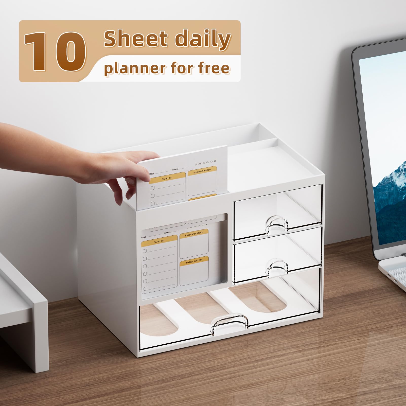marbrasse-office-supplies-schreibtisch-organizer-wei-3-schubladen-memo image 3