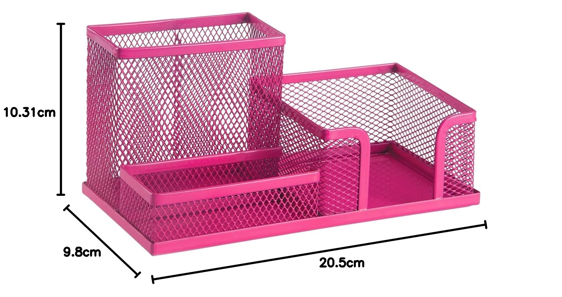 leviatan-schreibtisch-organizer-metall-stiftehalter-rosa-3-f-cher image 8