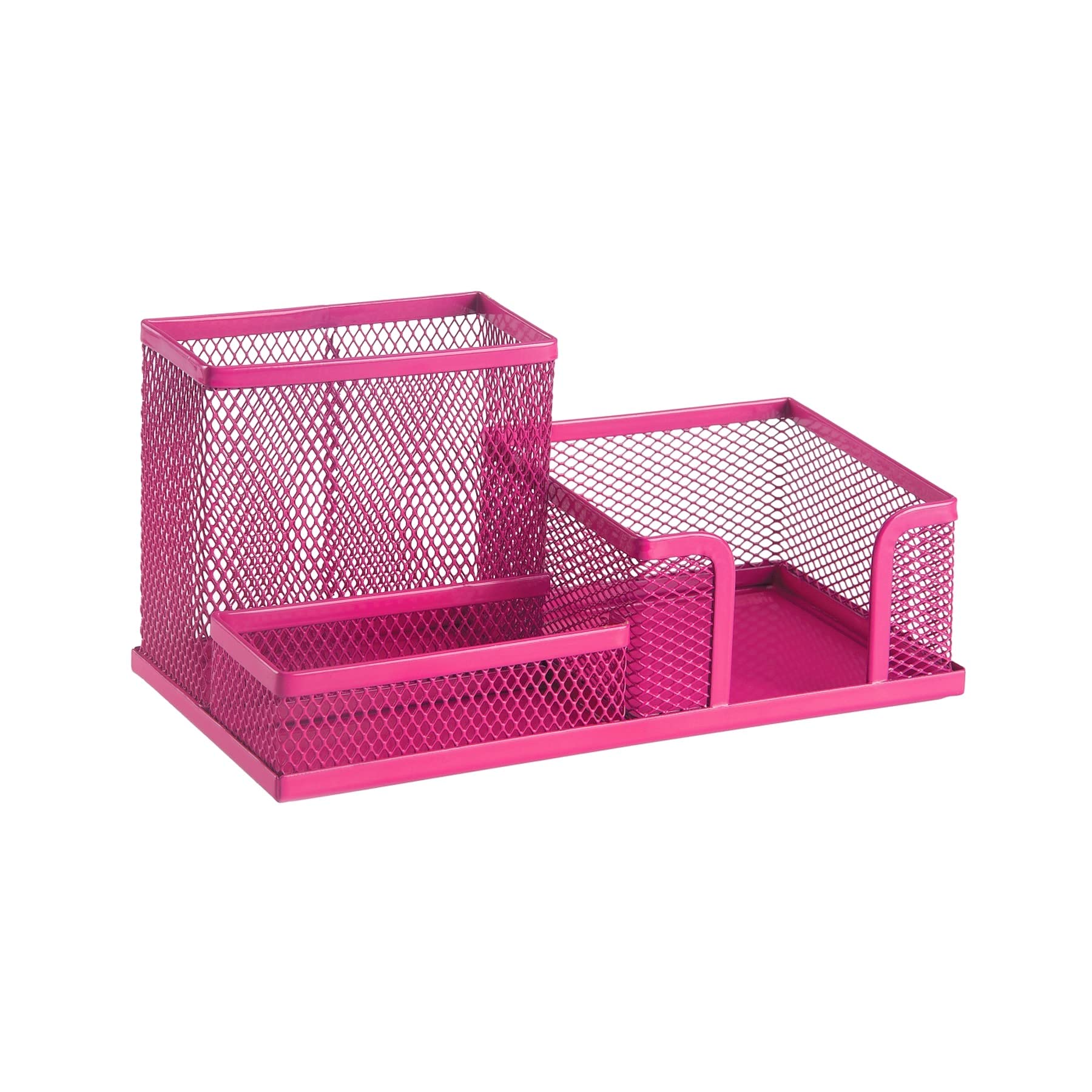 leviatan-schreibtisch-organizer-metall-stiftehalter-rosa-3-f-cher image 1