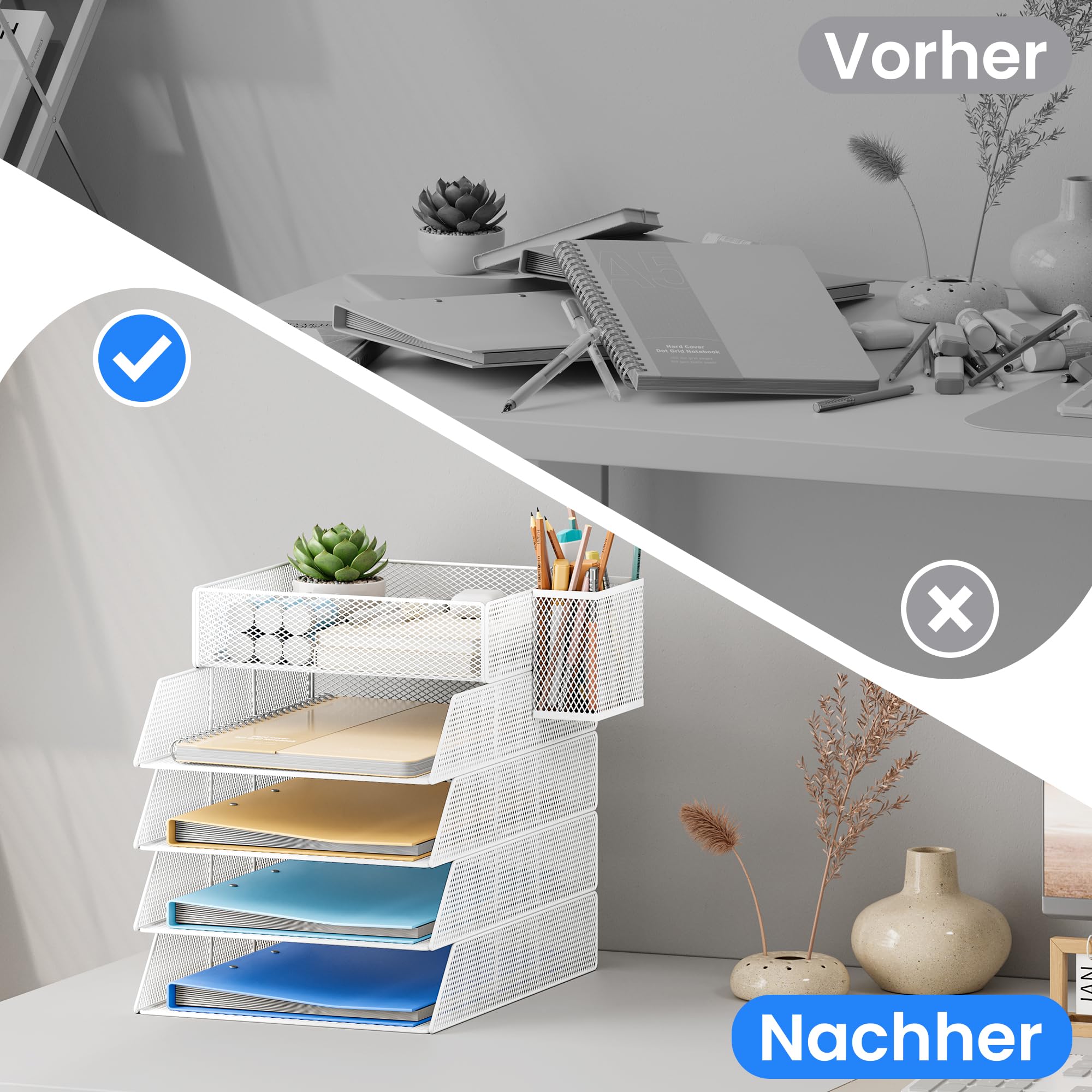 vitviti-desk-organizer-briefablage-wei-metall-5-fach image 3