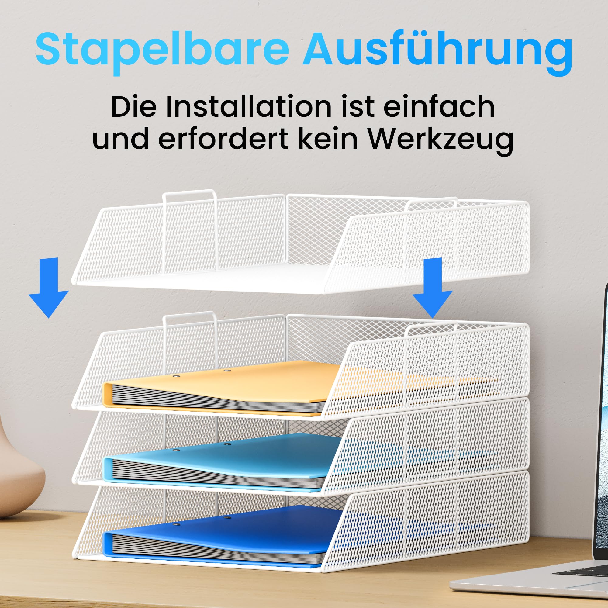 vitviti-desk-organizer-briefablage-wei-metall-5-fach image 5