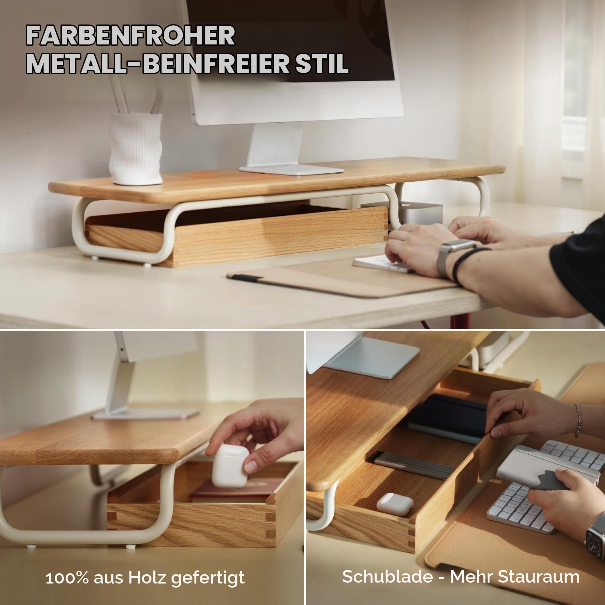 fenge-rodin-monitorst-nder-95-cm-eiche-holz-mit-schublade image 3