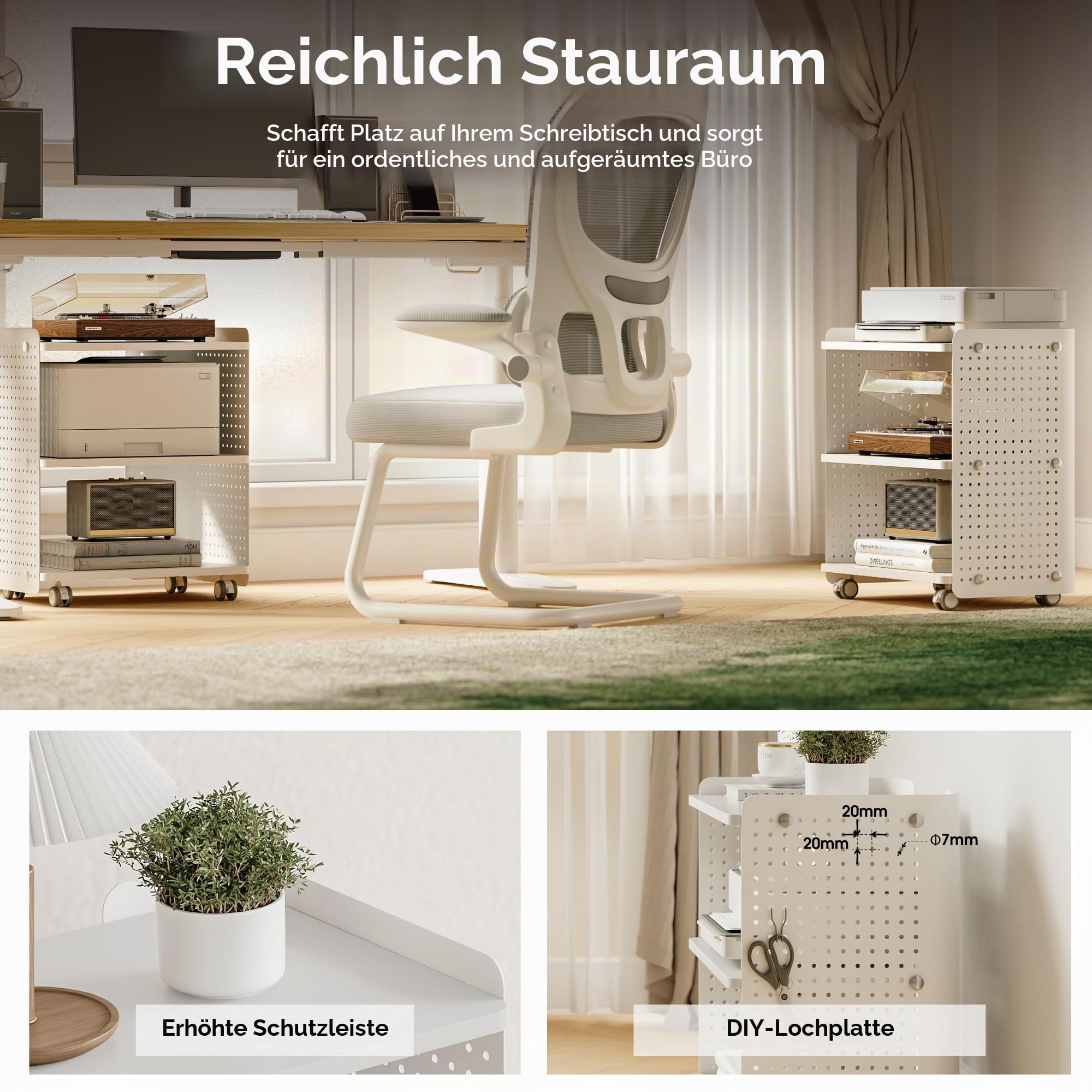 fenge-klimt-druckertisch-mit-rollen-wei-3-ebenen image 4