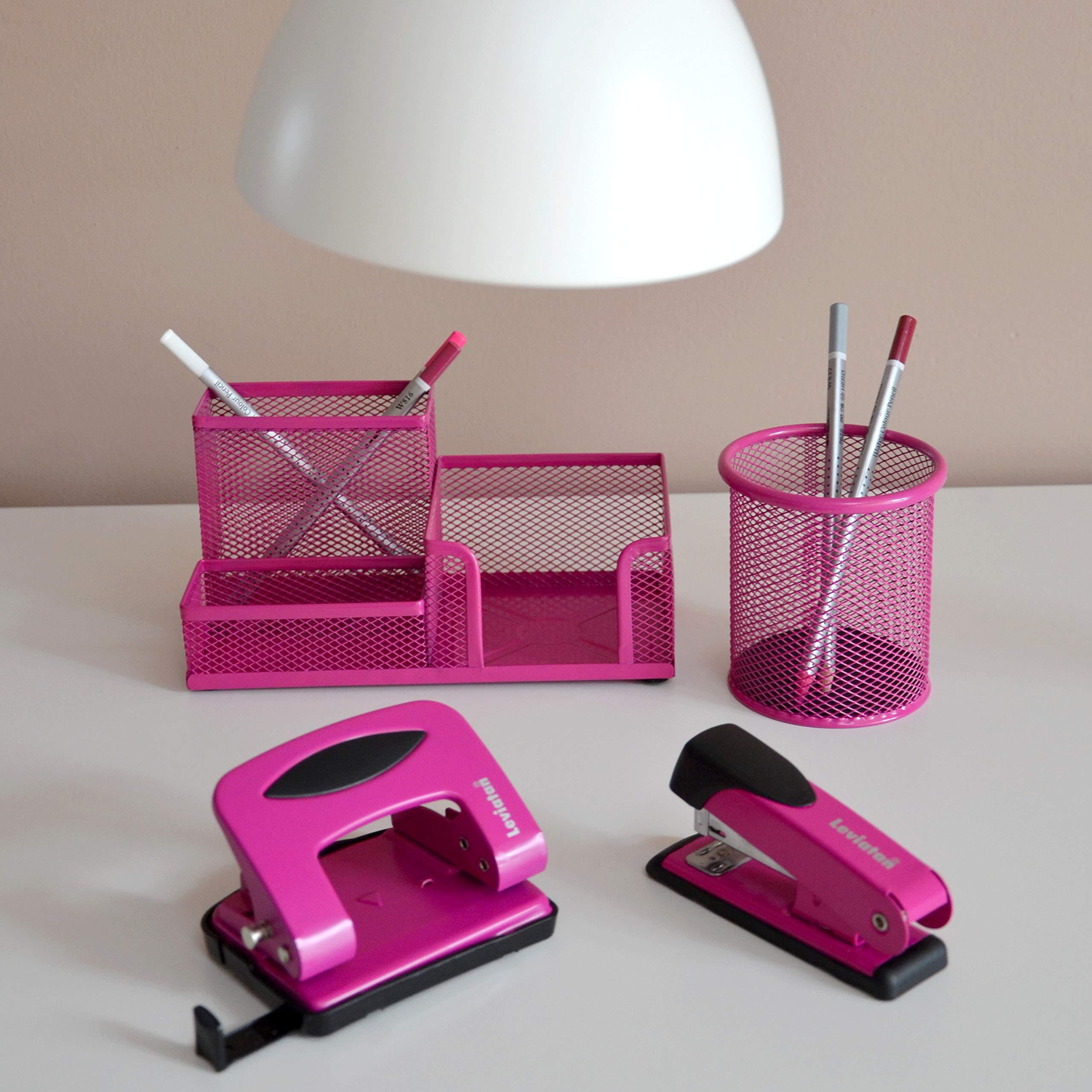 leviatan-schreibtisch-organizer-metall-stiftehalter-rosa-3-f-cher image 7