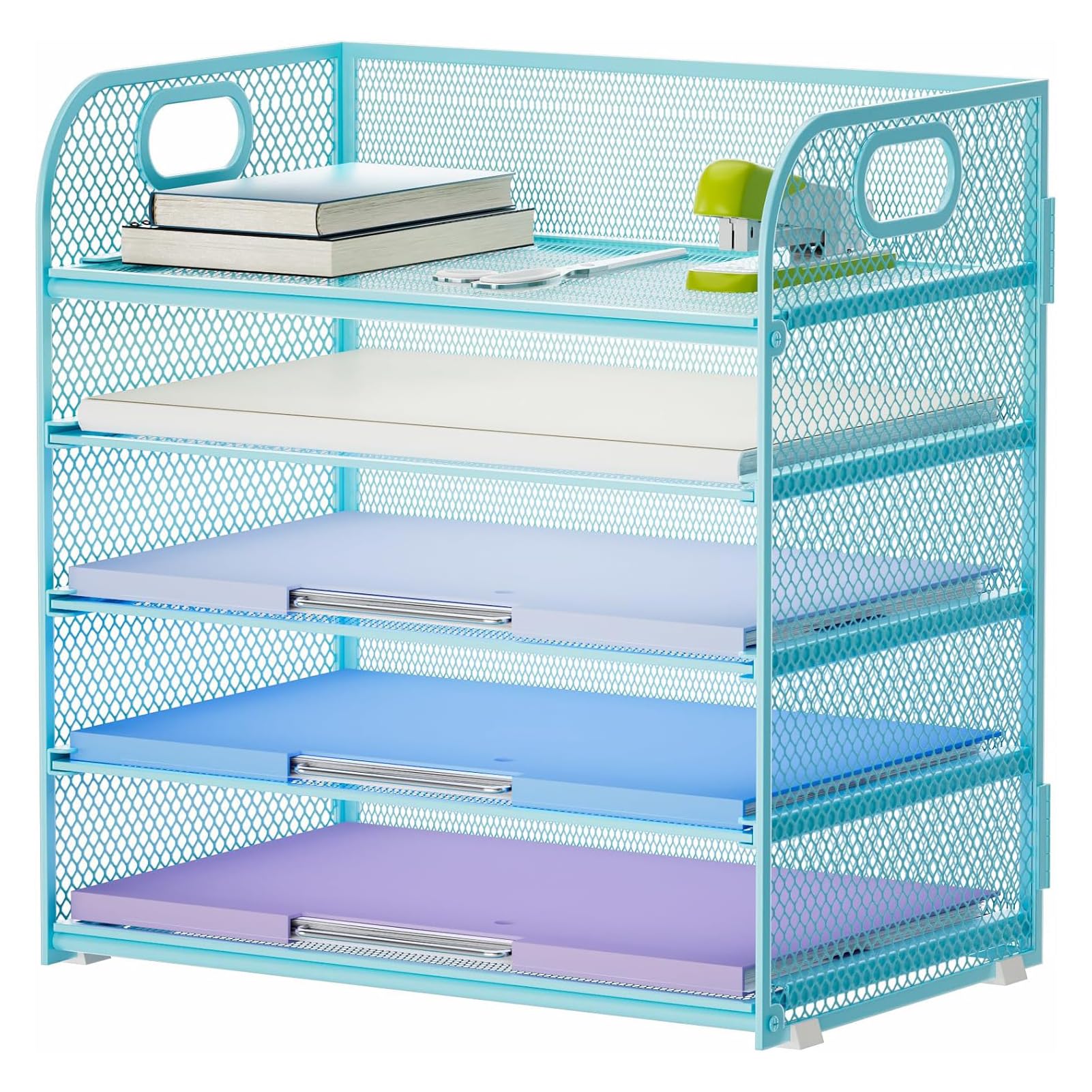 marbrasse-office-5-f-cher-briefablage-rosa-a4-mesh-mit-griff image 7