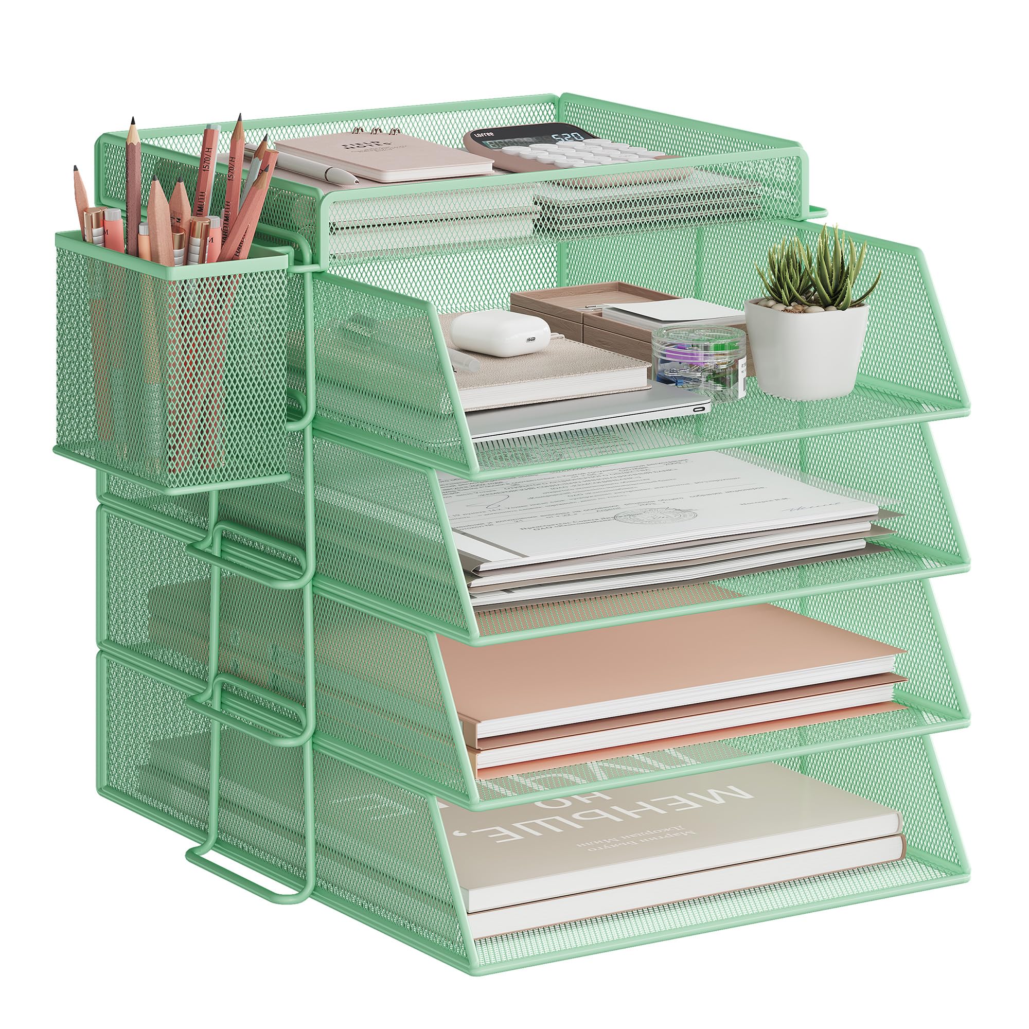vitviti-desk-organizer-briefablage-wei-metall-5-fach image 8