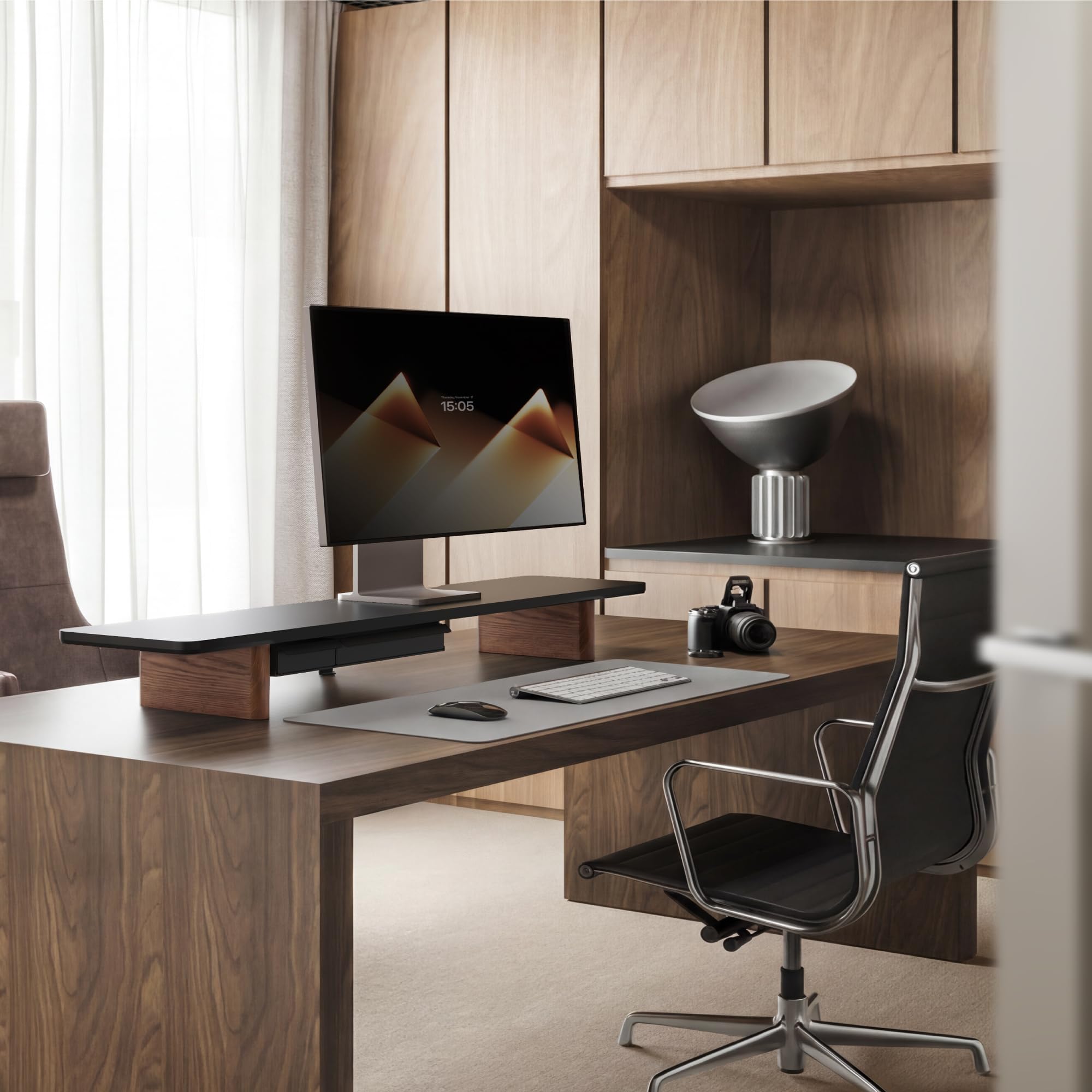 fenge-rodin-series-monitorst-nder-108-cm-schwarz-holz image 3
