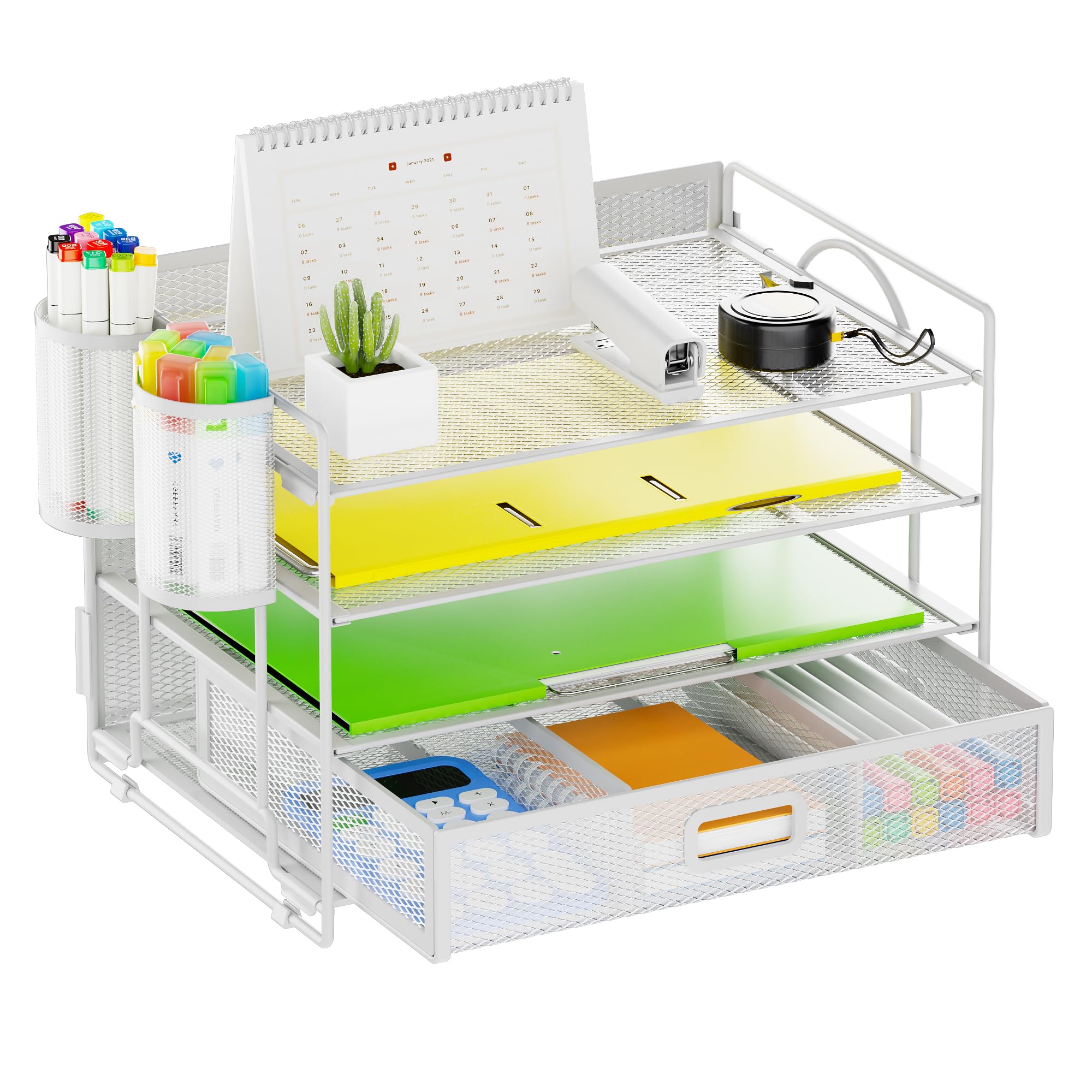 marbrasse-schreibtisch-organizer-4-ebenen-wei-mit-schublade image 7