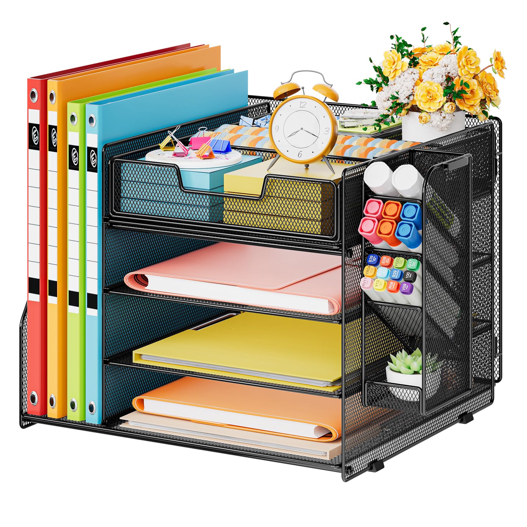 marbrasse-office-supplies-organizer-schwarz-mit-schublade image 1