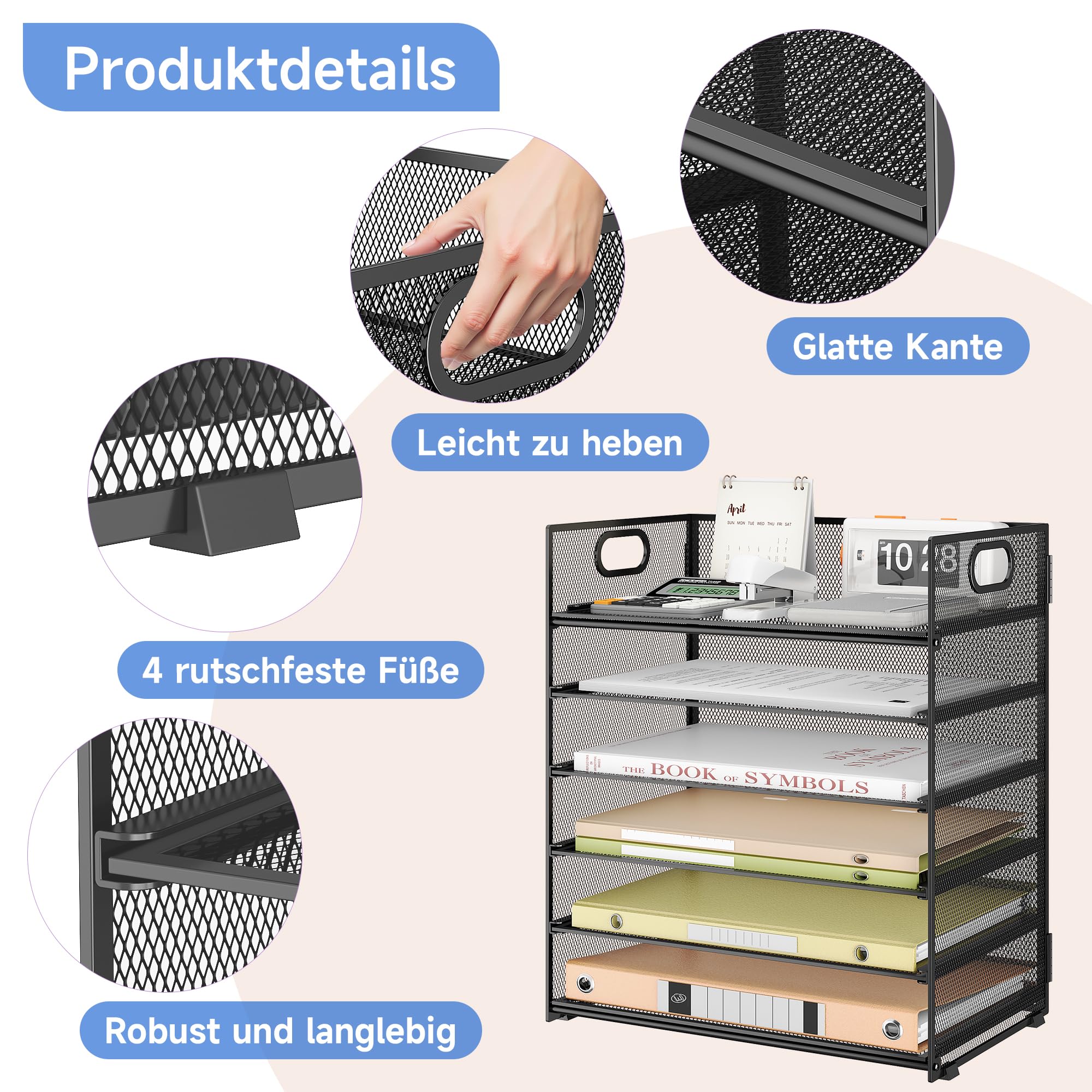 vitviti-desk-organizer-6-ebenen-schwarz-briefablage-a4 image 3