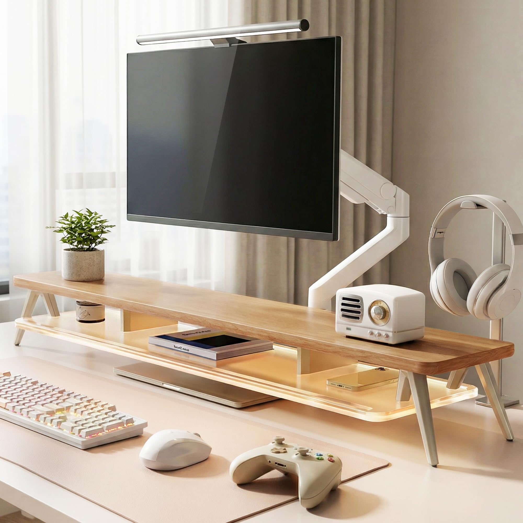 fenge-rodin-series-monitorst-nder-108-cm-led-dunkle-eiche image 2