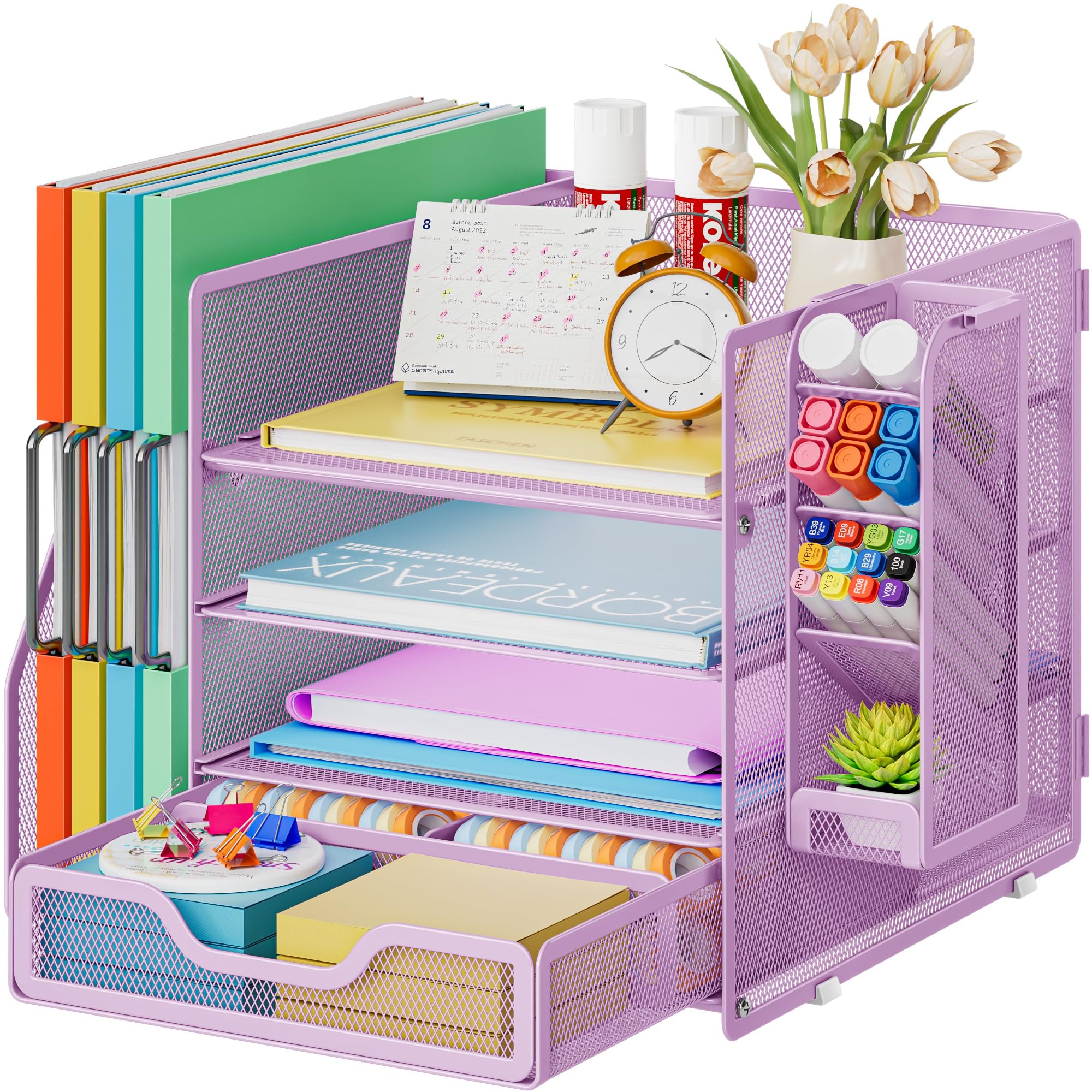 marbrasse-office-4-teilig-schreibtisch-organizer-schwarz-mit-schublade image 8