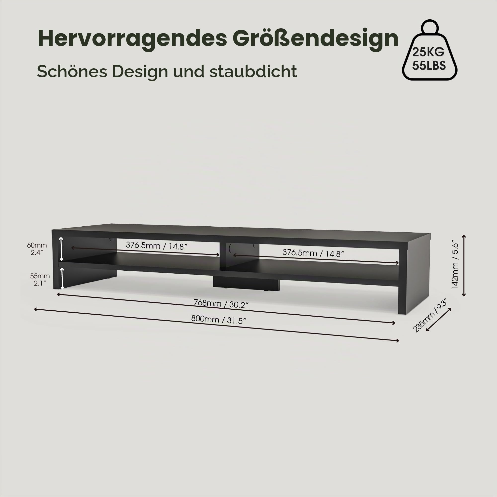 fenge-frida-series-monitorst-nder-80cm-schwarz-holz-25kg image 4