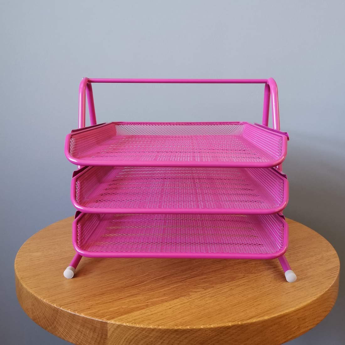 leviatan-organizacja-biura-briefablage-3-schubladen-rosa-a4-mesh image 3