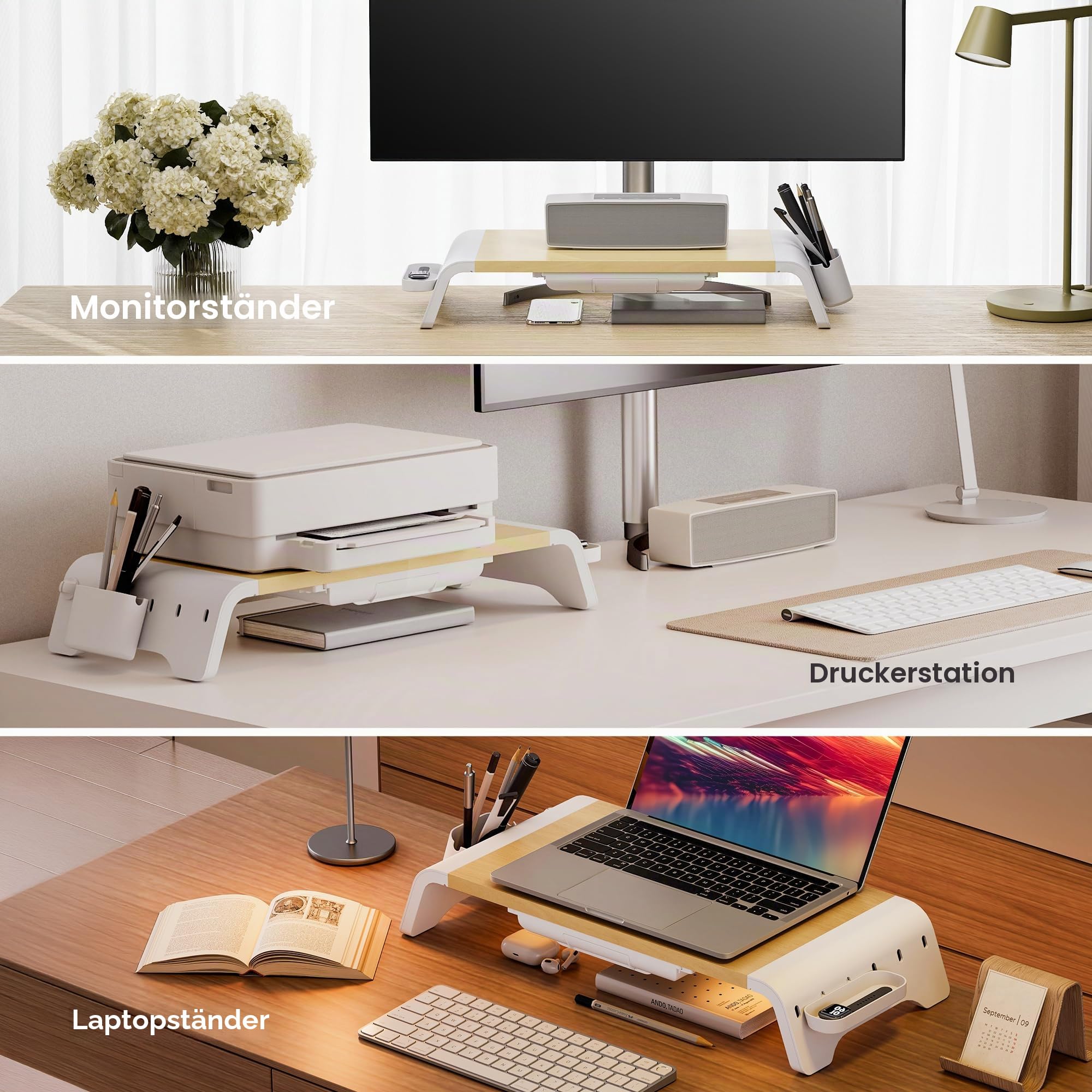 fenge-aurel-monitorst-nder-buche-gelb-mit-schublade-52-cm image 5