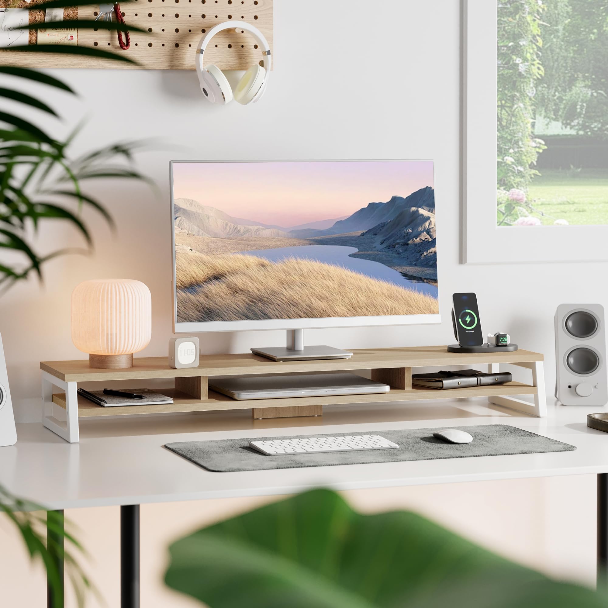 fenge-rodin-dual-monitorst-nder-108cm-eiche-holz image 8