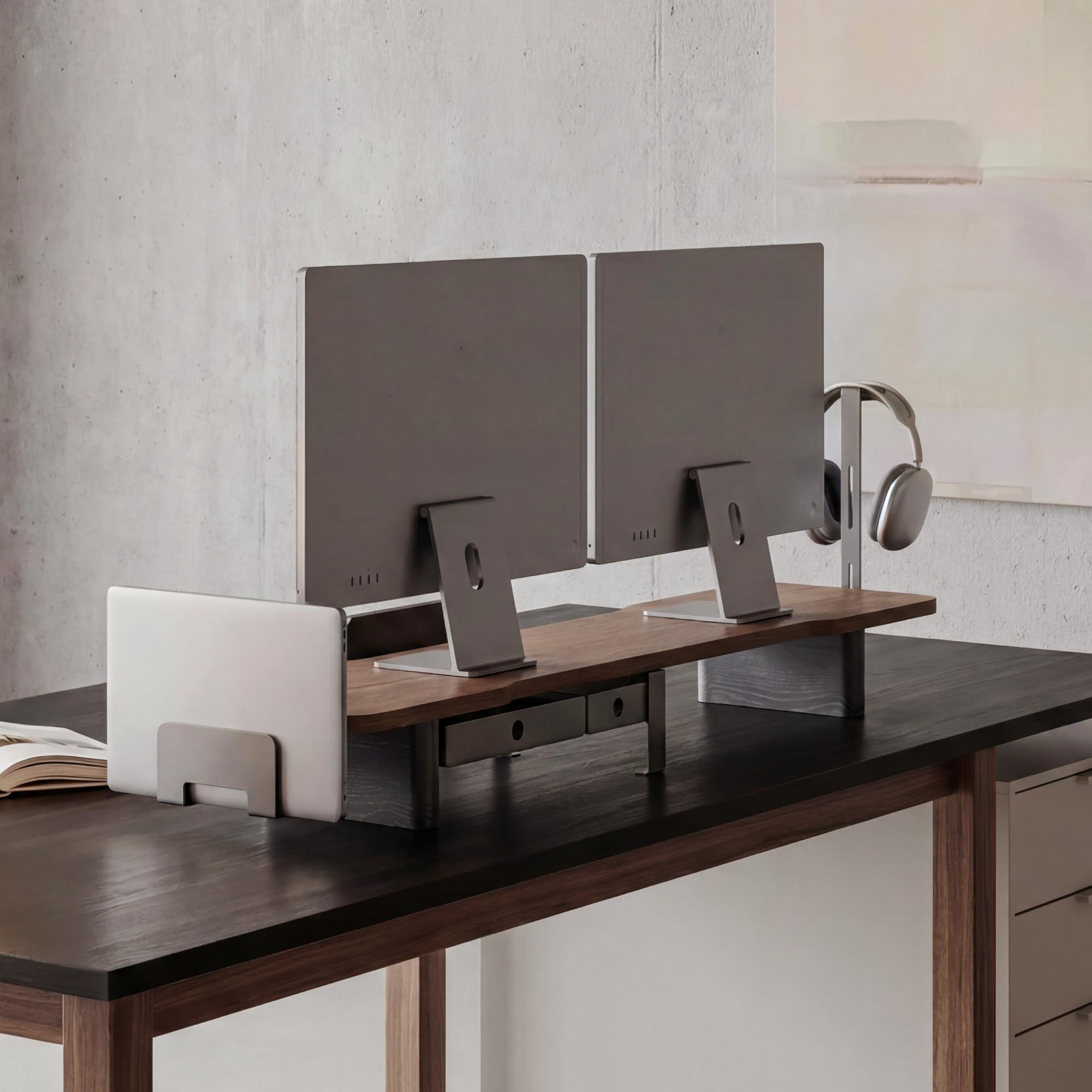 fenge-matrix-series-monitorst-nder-braun-dual-2-schubladen image 5