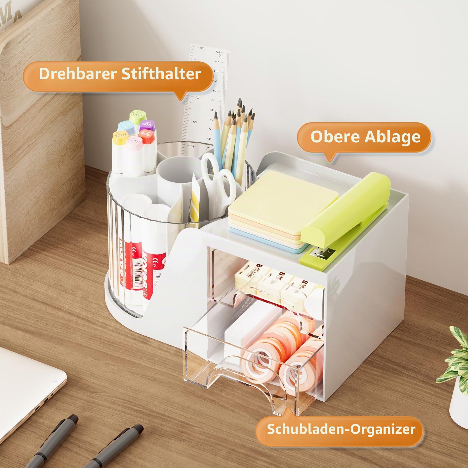 marbrasse-office-supplies-organizer-drehbar-wei-5-f-cher image 2
