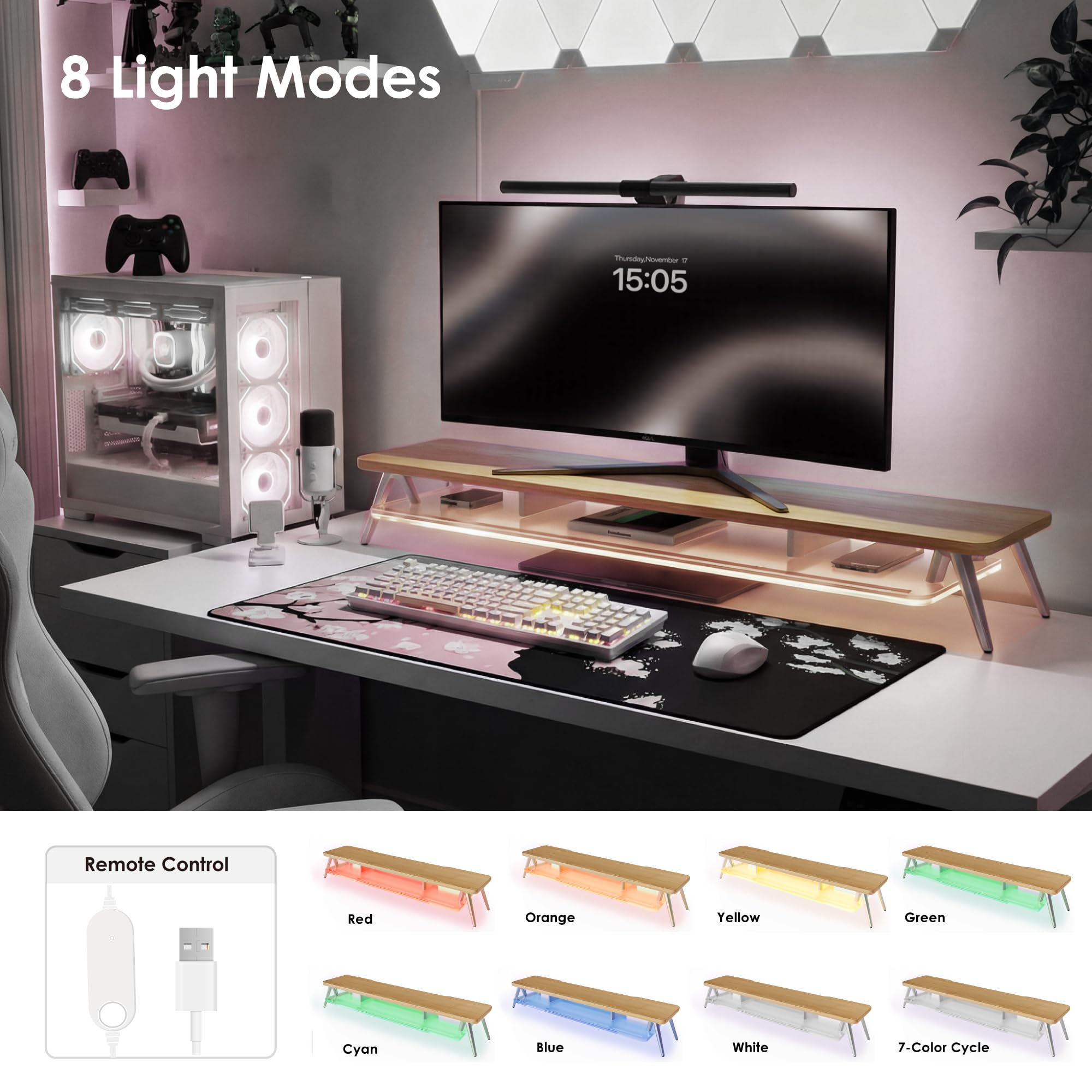 fenge-rodin-series-monitorst-nder-108-cm-led-dunkle-eiche image 4