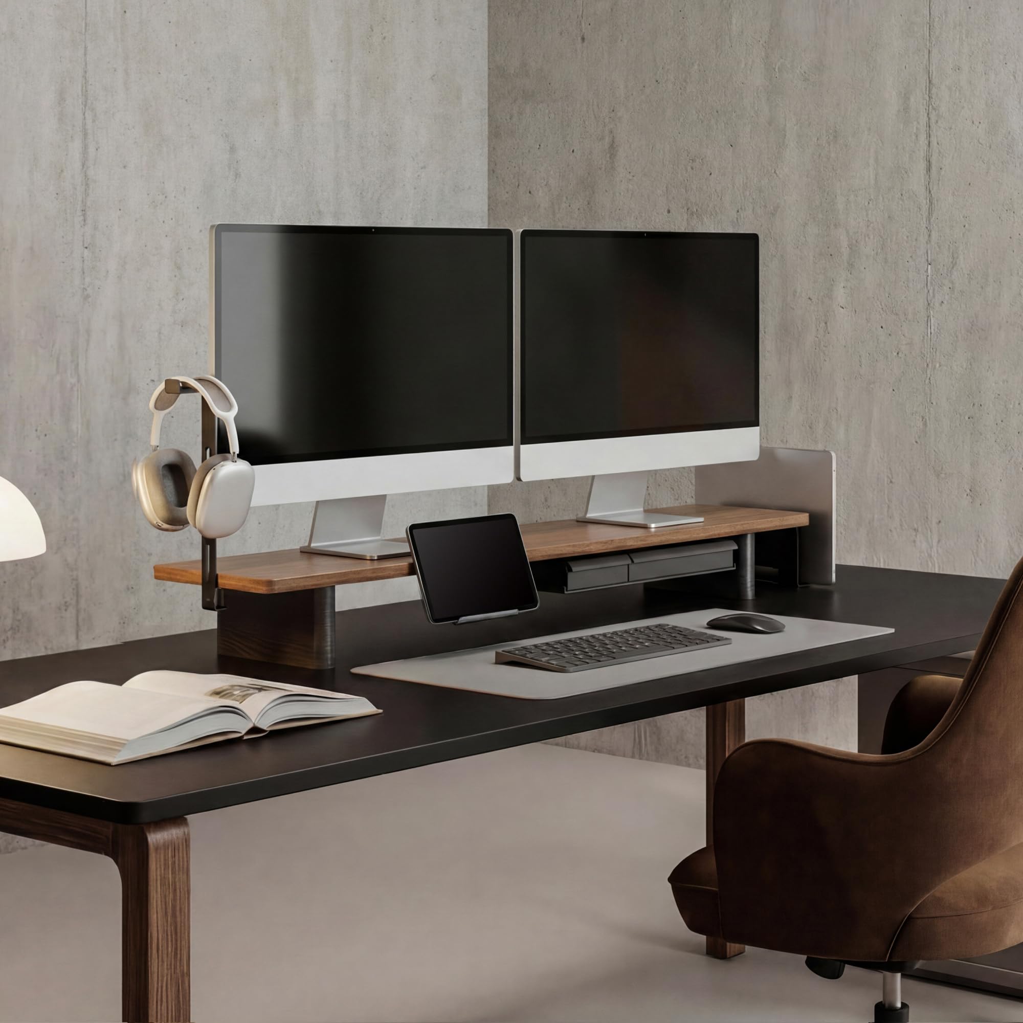 fenge-matrix-series-monitorst-nder-braun-dual-2-schubladen image 2