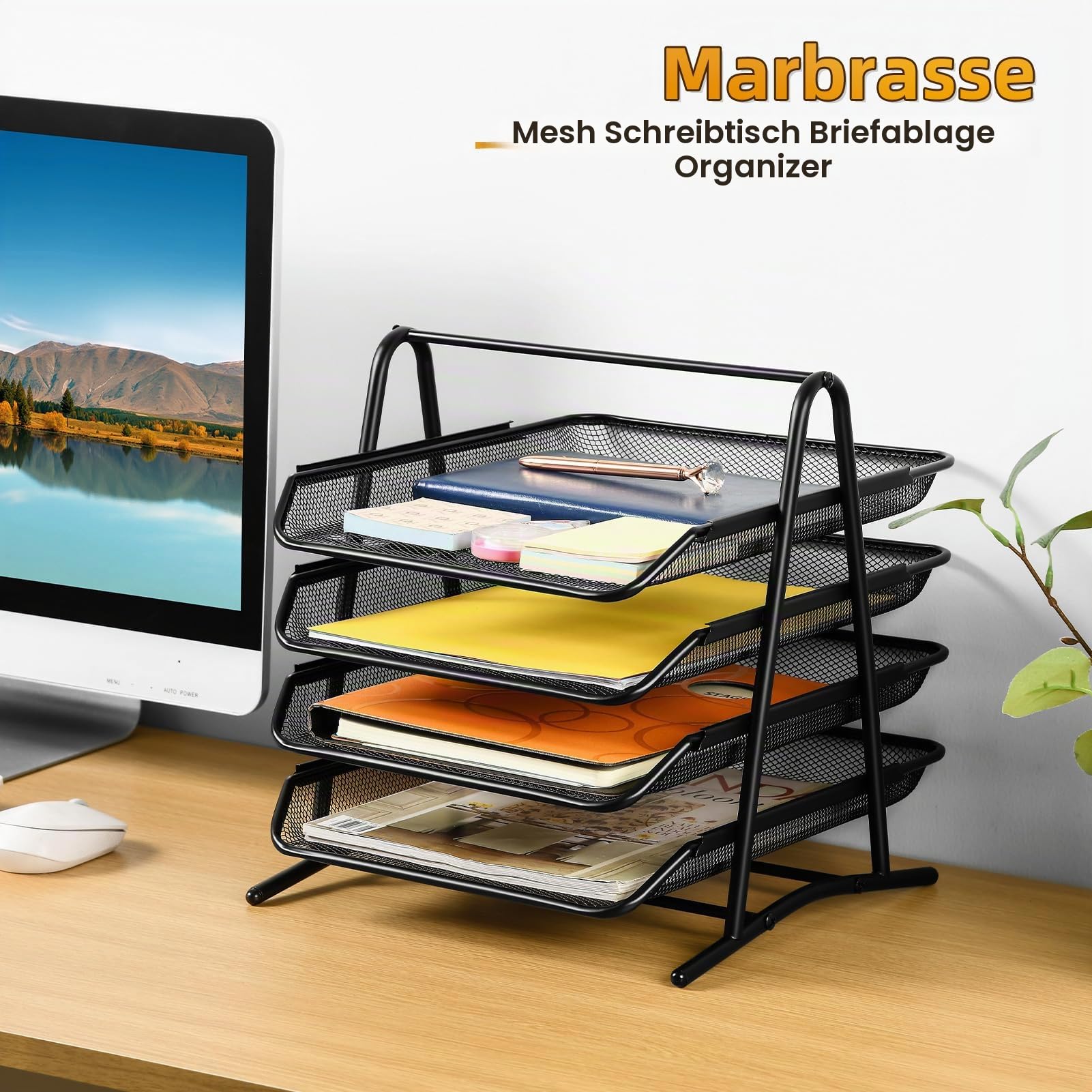 marbrasse-office-supplies-briefablage-schwarz-4-f-cher-a4-metall image 3