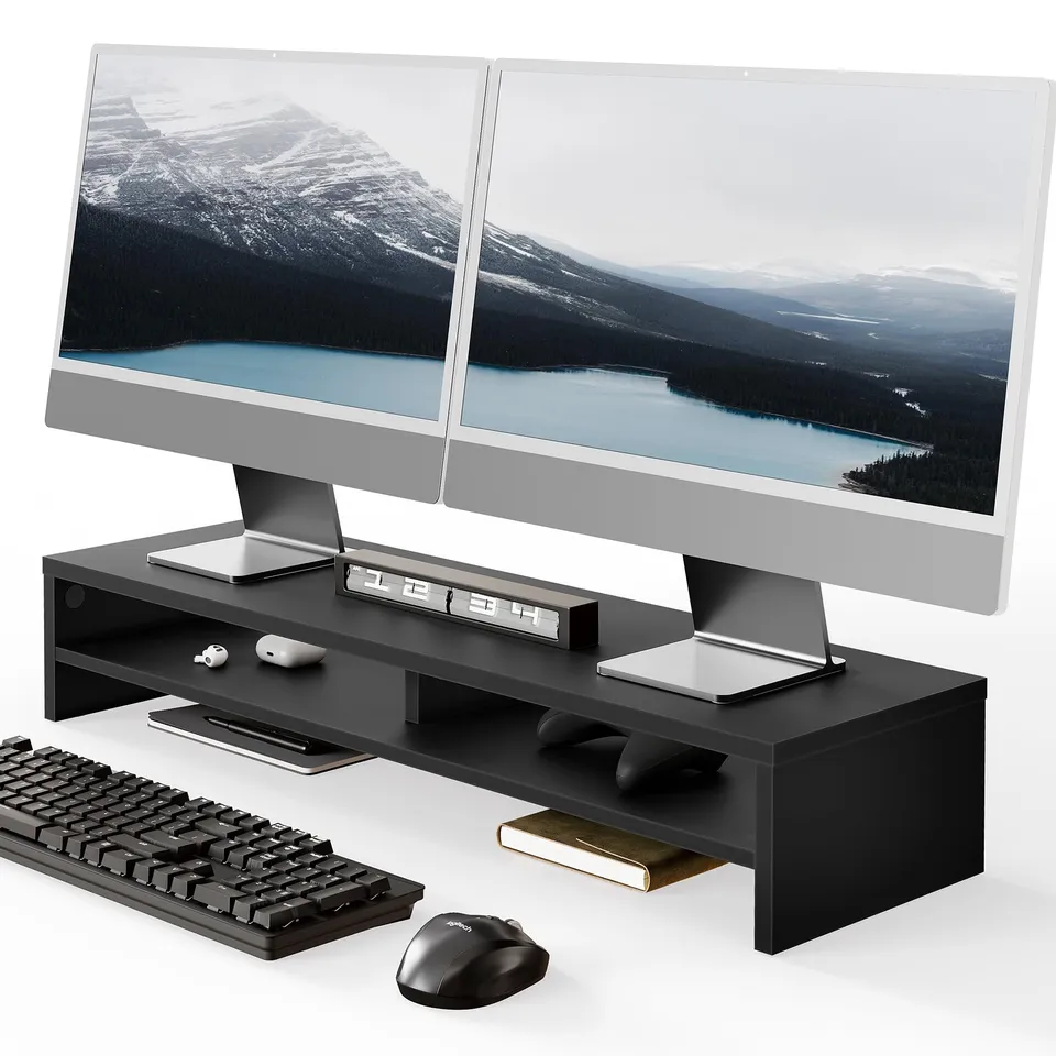 fenge-frida-series-monitorst-nder-80cm-schwarz-holz-25kg image 1