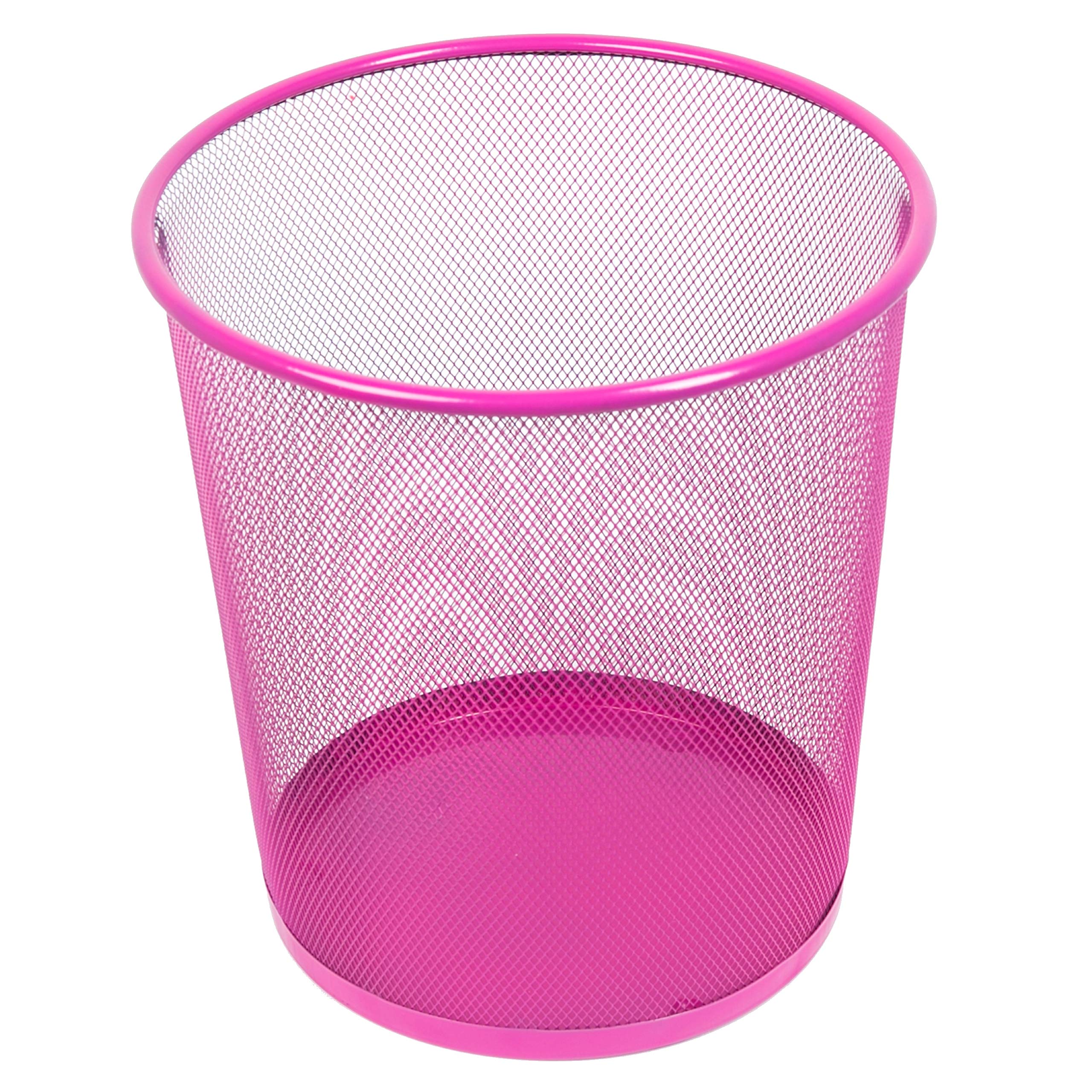 leviatan-papierkorb-12l-rosa-metall-b-roeimer-mesh-rund image 1