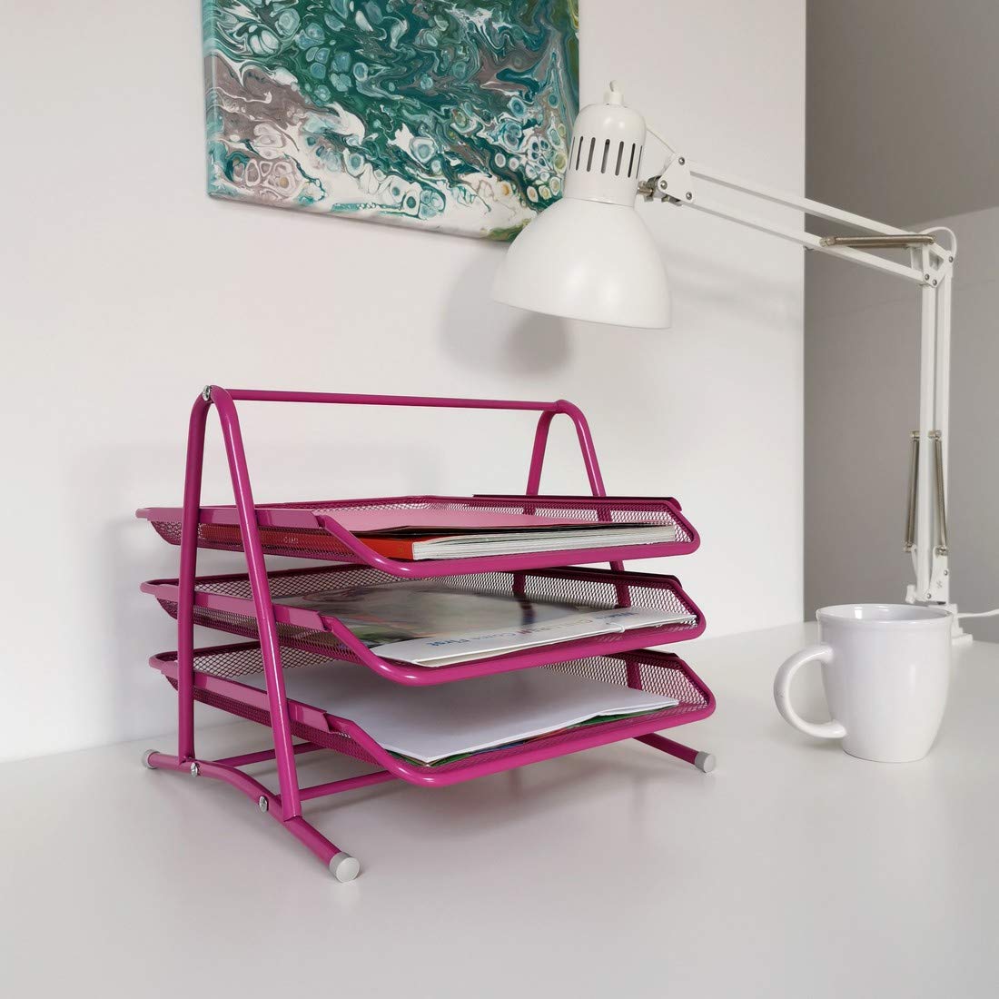 leviatan-organizacja-biura-briefablage-3-schubladen-rosa-a4-mesh image 5