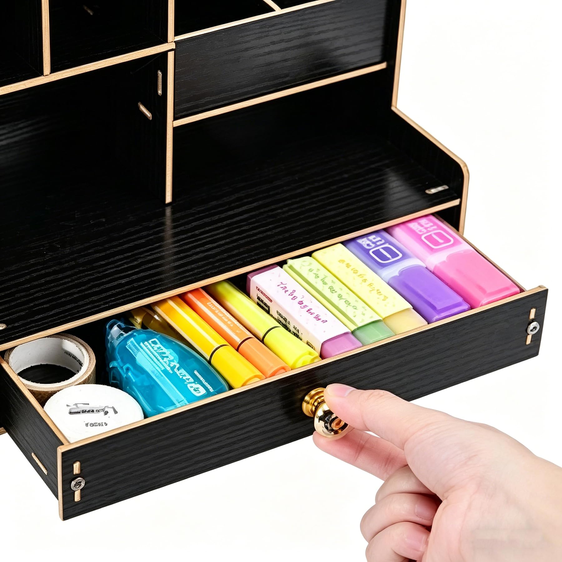 marbrasse-schreibtisch-organizer-holz-schwarz-stifthalter-diy image 8
