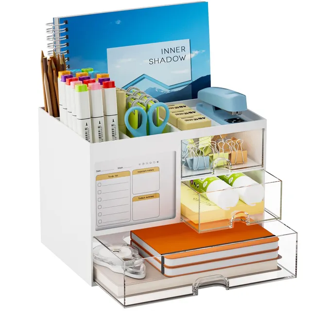 marbrasse-office-supplies-schreibtisch-organizer-wei-3-schubladen-memo image 1
