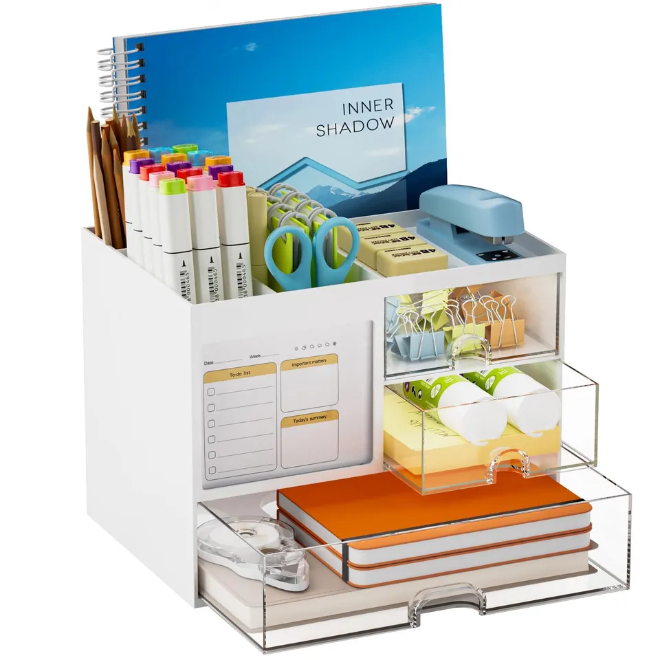 marbrasse-office-supplies-schreibtisch-organizer-wei-3-schubladen-memo image 1