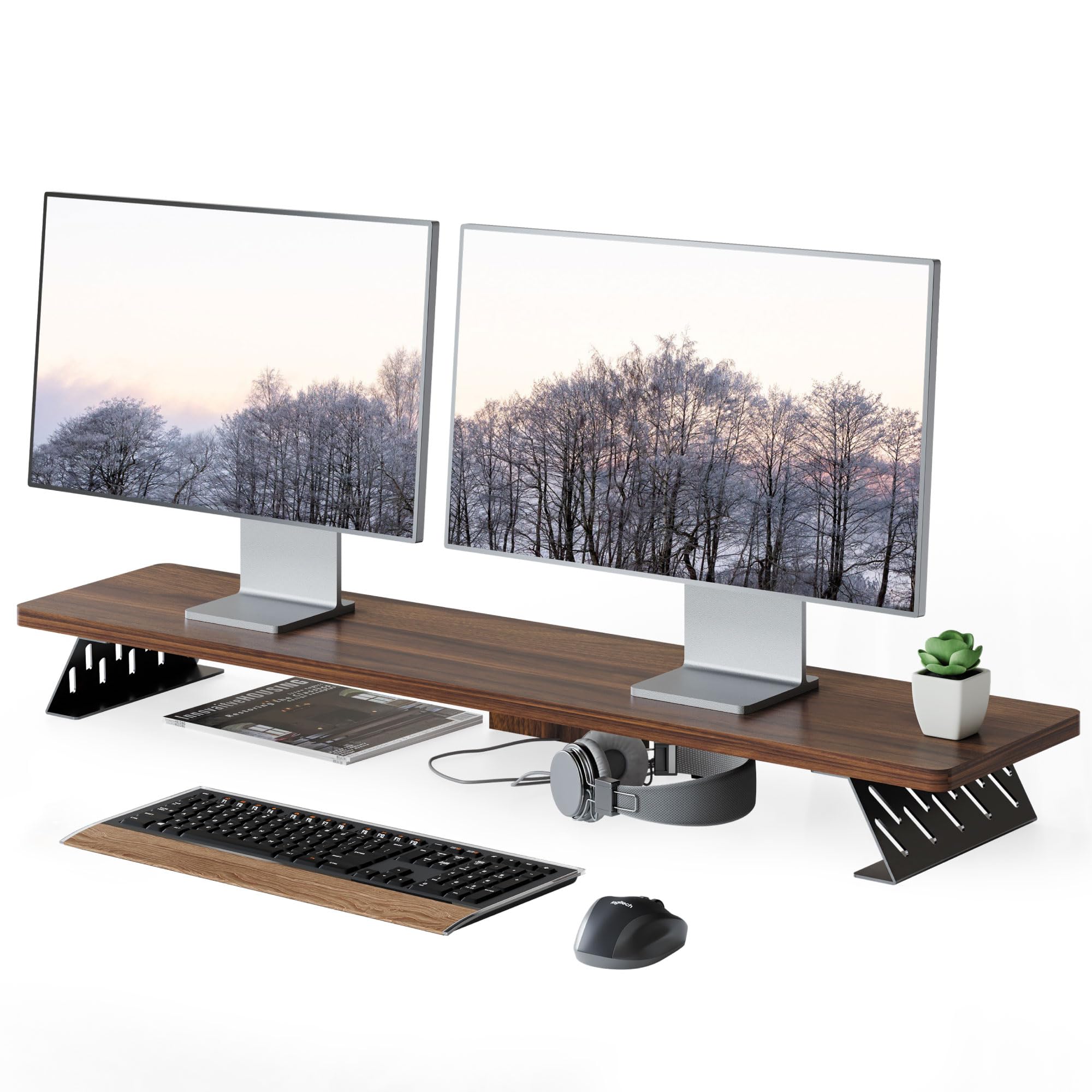 fenge-rodin-series-monitorst-nder-108cm-braun-metallf-e-holz image 1