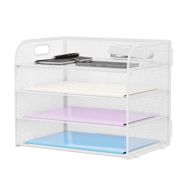 marbrasse-office-supplies-briefablage-wei-4-stufig-mit-griff image 1
