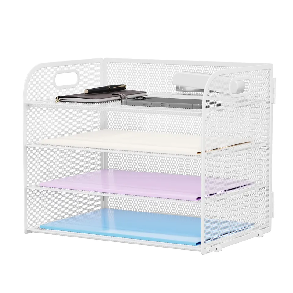 marbrasse-office-supplies-briefablage-wei-4-stufig-mit-griff image 1