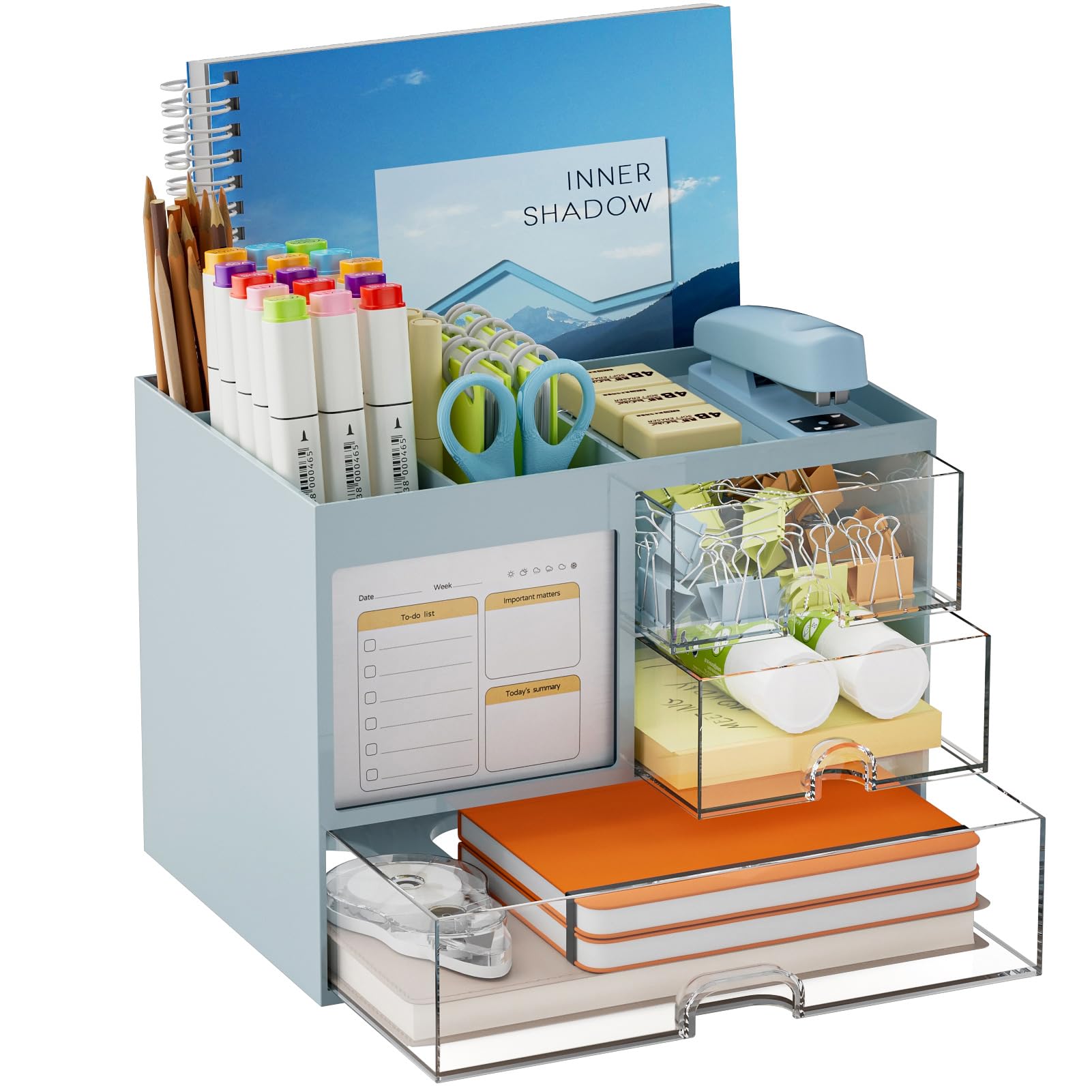 marbrasse-office-supplies-schreibtisch-organizer-wei-3-schubladen-memo image 8