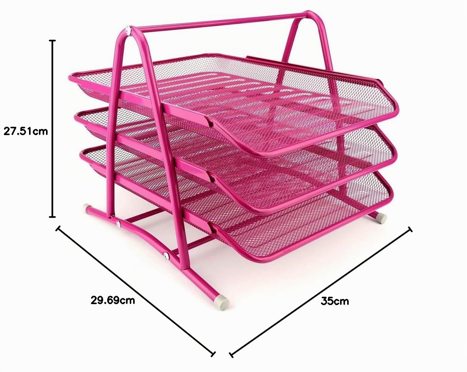 leviatan-organizacja-biura-briefablage-3-schubladen-rosa-a4-mesh image 8