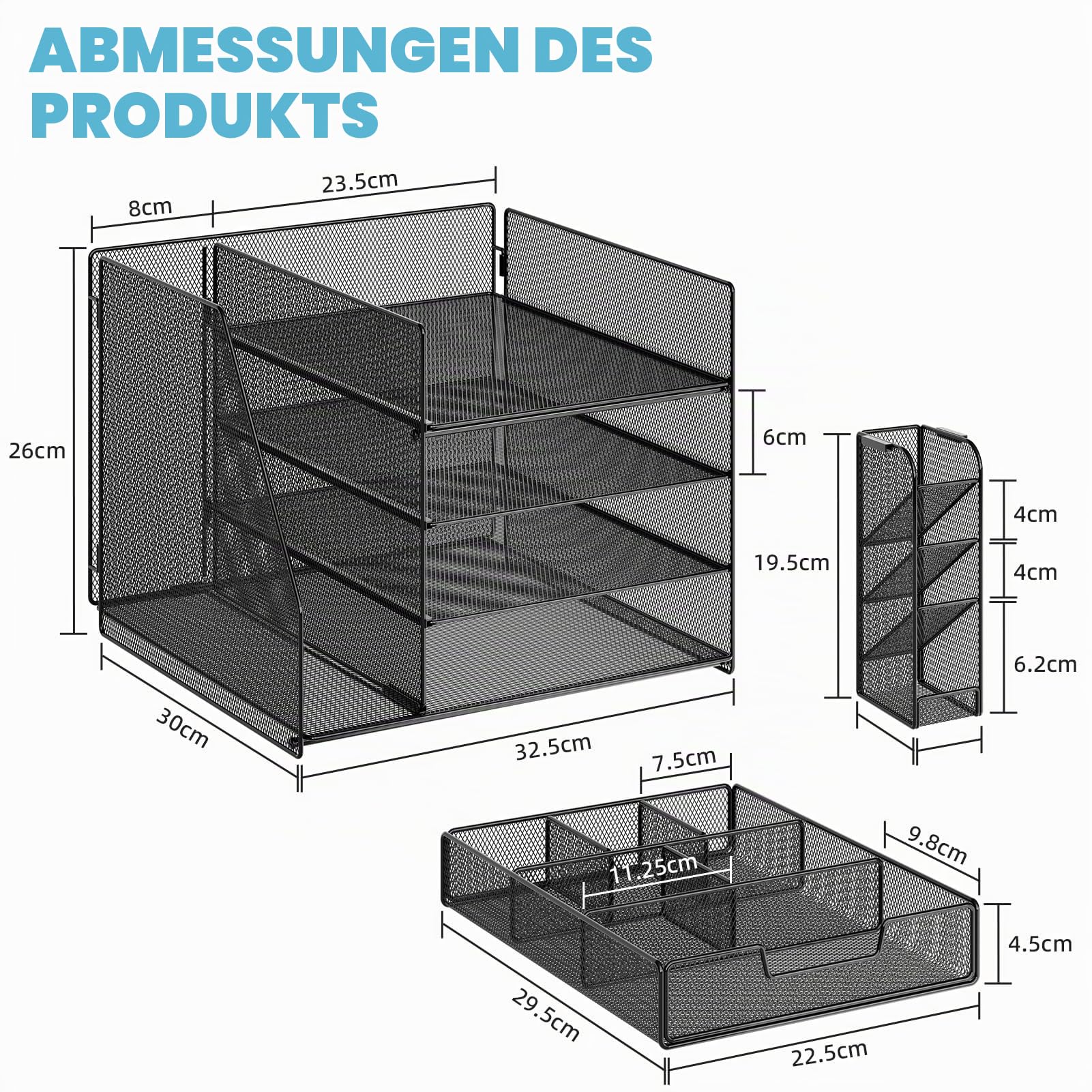 marbrasse-office-supplies-organizer-schwarz-mit-schublade image 2