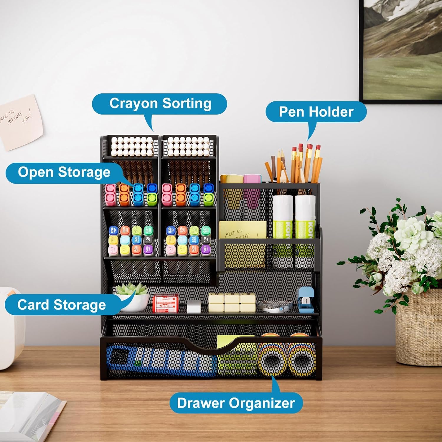 marbrasse-office-schreibtisch-organizer-metall-schwarz-schublade image 2